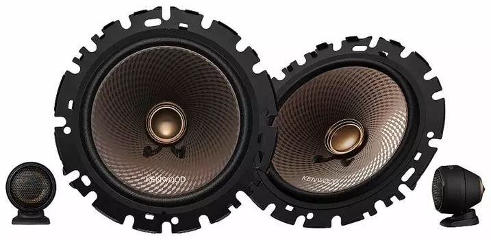 KENWOOD 16 см динамик Custom Fit, совместимый с высоким разрешением KENWOOD KFC-RS164S чёрный