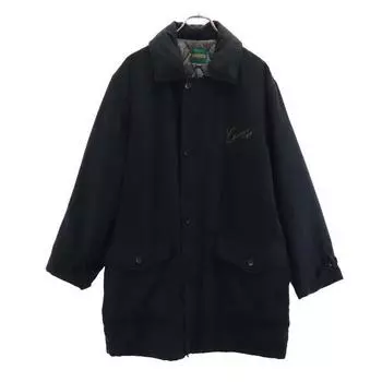 KENZO 90-х Длинное старое пальто для гольфа 3 черное GOLF Мужское Б/У