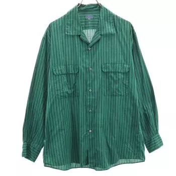 KENZO 90s Made in Japan Old Striped Pattern Long sleeve Open collar shirt Men s Used