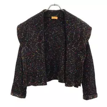 KENZO Made in Japan Wool Blend Long sleeve knit cardigan large collar Women Used