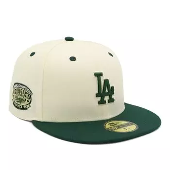 Кепка 59FIFTY Боковая нашивка ONSPOTZ Custom LA Green 7 59Fifty Цвет Chrome Dk Зеленая Боковая нашивка Mlb Los Angeles Dodgers [New Era] Chrome/D 1/2 2-Tone