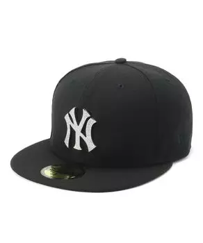Кепка 59FIFTY MLB NY черная 7 5950 ЗНАЧОК СО СТРАЗАМИ NEYYAN BLK [New Era] 3/4