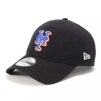 Кепка 9TWENTY из стираного хлопка New York Mets черного цвета [New Era]
