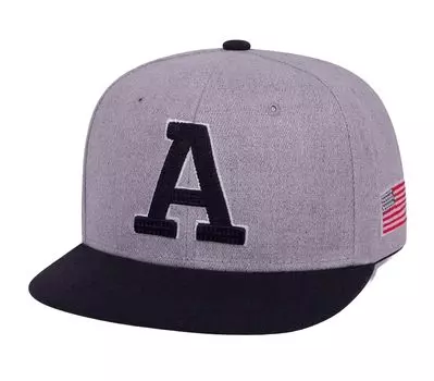 Кепка бейсболка бейсболка с плоским козырьком Snapback хип-хоп вышивка A [sproutsy] Мужская (Серый) серый