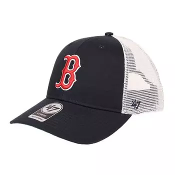 Кепка Brand 47, бейсболка Major League Mesh Branson MVP, унисекс, бейсболка MLB Forty Seven Logo Red Sox Navy x White, свободный размер 47, мужская, женская