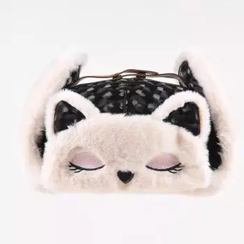 Кепка Bubble Grid Small Fox Lei Feng для мужчин и женщин, теплая ветрозащитная, с милым рисунком, для защиты ушей, водонепроницаемая, для велоспорта, для молодежи One Size розовый