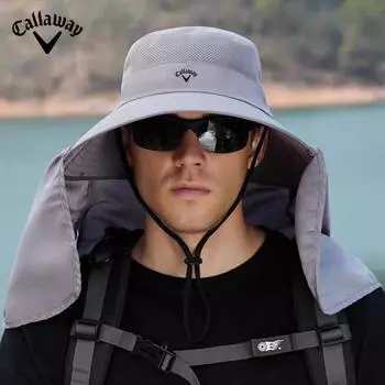 Кепка Callaway Golf Cap Neutral Sunshade, защита от солнца, защита шеи, шляпа рыбака с большими полями, шляпа для рыбалки на открытом воздухе one size