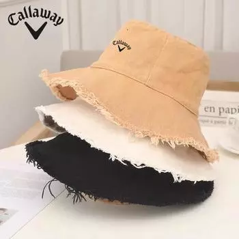 Кепка Callaway Golf Cap женская солнцезащитная для кемпинга на открытом воздухе для рыбалки и отдыха на природе шляпа-ведро шляпа рыбака однотонная складная one size