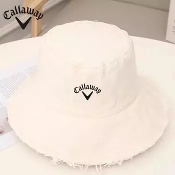 Кепка Callaway Golf Cap женская солнцезащитная для кемпинга на открытом воздухе для рыбалки и отдыха на природе шляпа-ведро шляпа рыбака однотонная складная one size