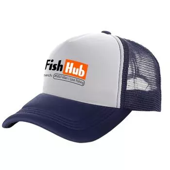Кепка-дальнобойщик Fish Hub, забавная рыболовная шляпа унисекс, бейсбольная кепка, крутая летняя кепка унисекс с сетчатой сеткой, MZ-499