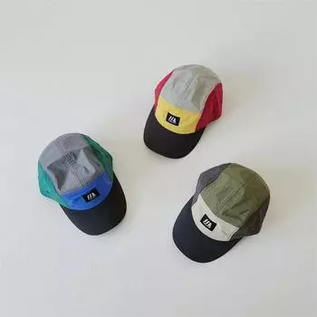 Кепка детская новая весенне-летняя универсальная бейсболка с подходящим цветом тонкая дышащая солнцезащитная шляпа синий