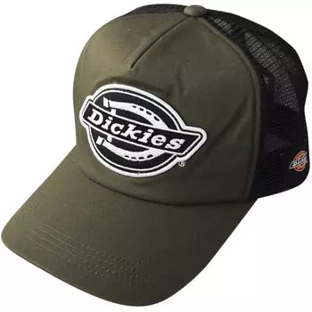 Кепка Dickies Mesh Cap с оригинальным логотипом унисекс, цвет черный, сетчатая кепка, американская, повседневная, уличная, хаки XL, мужская, женская