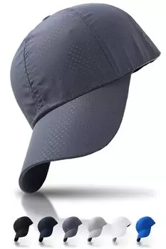 Кепка для бега с сеткой, удобная и быстросъемная, с защитой от ультрафиолета [hichago] Мужская кепка, [Безопасная, не снимается] Унисекс, Женская, Легкая, Воздухопроницаемая, Сушка,