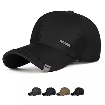 Кепка для бизнеса, мужская бейсбольная кепка на весну и осень, кепка для папы среднего возраста чёрный