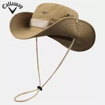Кепка для гольфа Callaway на шнурке Four Seasons с большими полями, ковбойская шляпа для походов one size чёрный