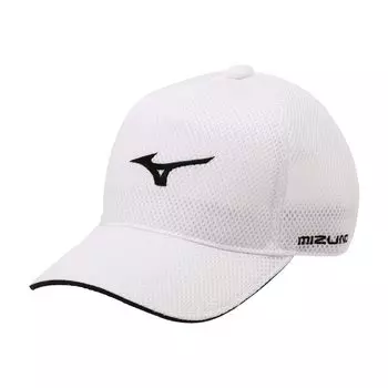 Кепка для гольфа Double Russell Mesh, дышащая, с функцией регулировки, кепка для гольфа E2MWA006, свободный размер [Mizuno], мужская, белая/черная