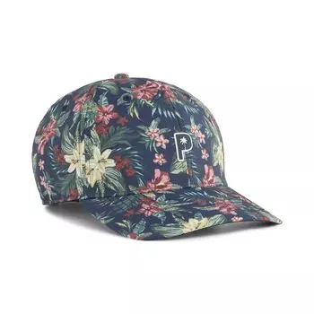 Кепка для гольфа Golf X PTC Floral Tech Cap Deep Fire [PUMA] мужская темно-синяя/красная
