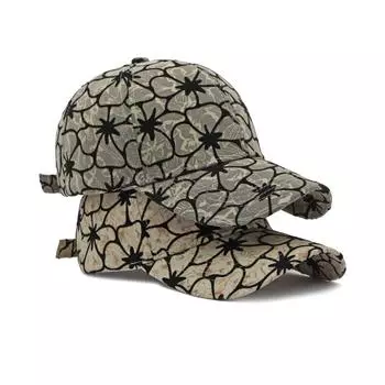 Кепка для мужчин и женщин, весна-лето, тонкая дышащая кепка, бейсболка с козырьком и принтом, шляпы-панамы с хвостиком серый