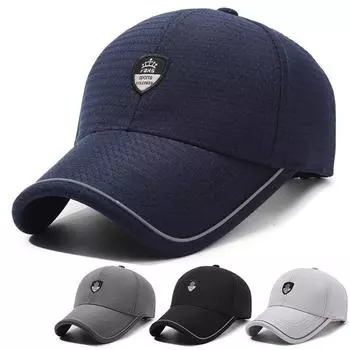 Кепка для мужчин среднего возраста, летняя дышащая бейсбольная кепка, сетка для защиты от солнца темно-серого