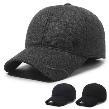 Кепка для осени и зимы для людей среднего и пожилого возраста, для езды на велосипеде, теплая, ветрозащитная, для защиты ушей, бейсболка серый