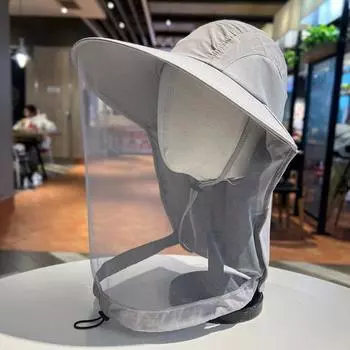 Кепка для рыбалки на открытом воздухе, кепка от комаров и насекомых, кепка для рыбалки, сетка от насекомых, защитная сетка для лица, кепка для кемпинга, кепка для рыбалки светло-серый