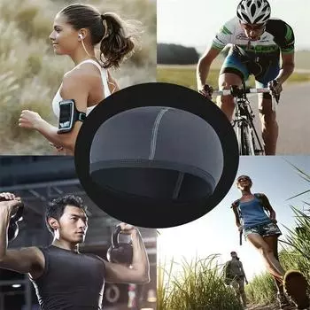 Кепка для верховой езды Подшлемник Охлаждающая шапочка Влагоотводящий охлаждающий шлем Полотенце для защиты от пота Подшлемник Шапочки Аксессуары для мотоциклов чёрный