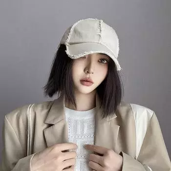 Кепка Edge Burr универсальная женская кепка с маленьким лицом старая мягкая бейсболка с круглым лицом в стиле хип-хоп Adjustable чёрный