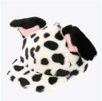 Кепка фаната Disney 101 Dalmatians, пушистая шапка с рисунком далматина и ушками, Tokyo Disney Resort TDR