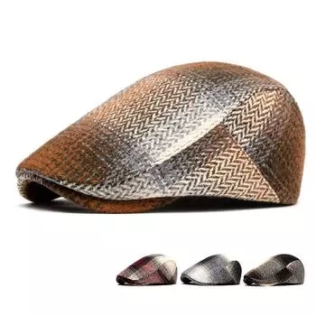 Кепка газетчика для мужчин и женщин осень-зима теплая берет британская винтажная кепка Forward Cap красный