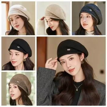 Кепка газетчика шерстяной берет корейский стиль шерстяная кепка модная вязаная шапка уличная одежда кофейный