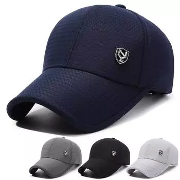 Кепка из дышащей сетки для активного отдыха на природе, кепка для рыбалки, солнцезащитный козырек, кепка для мужчин среднего возраста чёрный