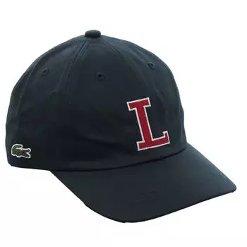 Кепка из хлопкового твила с логотипом L, темно-синяя, универсальный размер [Lacoste] [Официальная] Мужская