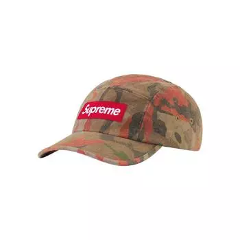 Кепка из мытой парусины Supreme Светло-коричневая камуфляжная 24SS -