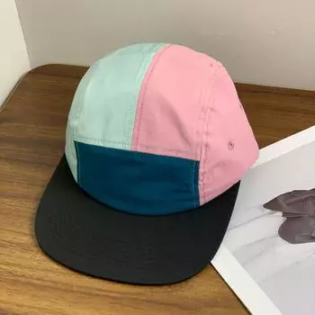 Кепка из пяти частей в стиле ретро, быстросохнущая, водонепроницаемая, с мягким верхом, кепка для занятий спортом на открытом воздухе с козырьком и плоским краем M56-58cm