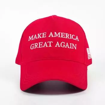 Кепка из сетки с вышивкой Trump American Great Again Hat красный