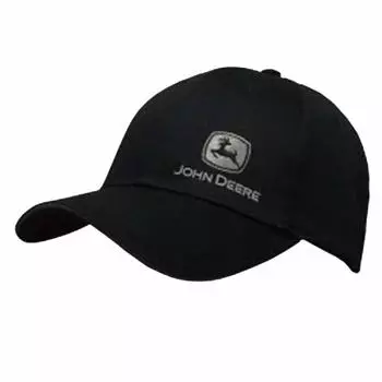Кепка-кепка John Deere Black с серебристым логотипом John Deere Snapback 13080428BK00 черного цвета, свободный размер - чёрный