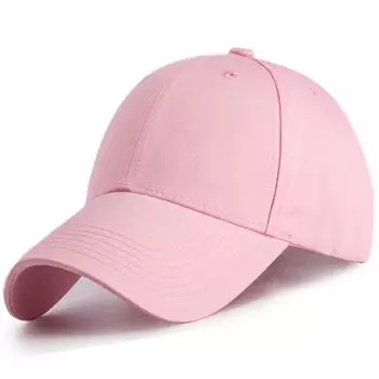 Кепка Кепка Обычная Унисекс Глубокий Тип Большой Размер Защита от УФ-лучей Бейсболка Хлопок [BALLOT] Мужская Женская 100% (L, Розовый)