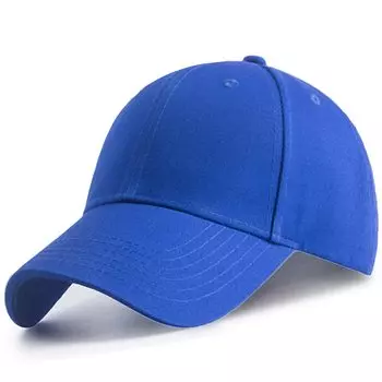 Кепка Кепка Обычная Унисекс Глубокий Тип Большой Размер Защита от УФ-лучей Бейсболка Хлопок [BALLOT] Мужская Женская 100% (М, Синий)