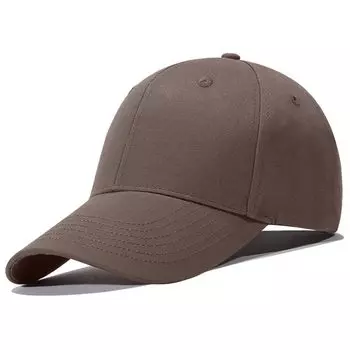 Кепка Кепка Обычная Унисекс Глубокий Тип Большой Размер Защита от УФ-лучей Бейсболка Хлопок Темный [BALLOT] Мужская Женская 100% (Л, Коричневый)