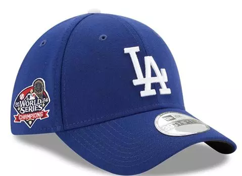 Кепка Los Angeles Dodgers 2024 World Champion Memorial 39THIRTY, «Большая-Очень Большая» [Предмет] тёмно-синий