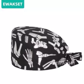 Кепка медсестры для женщин и мужчин, аксессуары для ухода за больными, хирургическая шапочка, хирургическая шапочка, кепка для стоматолога, лабораторная кепка с животными, кепка для ухода за больными One size