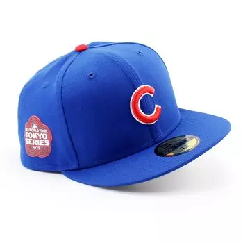 Кепка MLB 2025 Модель Открывающей Игры Серии Токио 59FIFTY Chicago Cubs MLB СЕРИЯ ТОКИО ИГРОВАЯ ПРИТАЛЕННАЯ КЕПКА CHICAGO CUBS Шляпа 5950 Аутентичный Размер 7-14