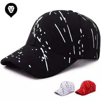Кепка мужская и женская осенняя бейсболка повседневная граффити корейская версия хипстерская кепка с принтом от солнца шляпа для отдыха на открытом воздухе Adjustable красный