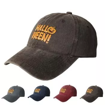 Кепка на Хэллоуин, уличная бейсболка большого размера из стираного хлопка M синий