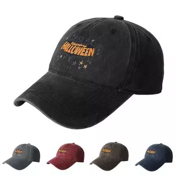 Кепка на Хэллоуин, уличная бейсболка большого размера из стираного хлопка M синий
