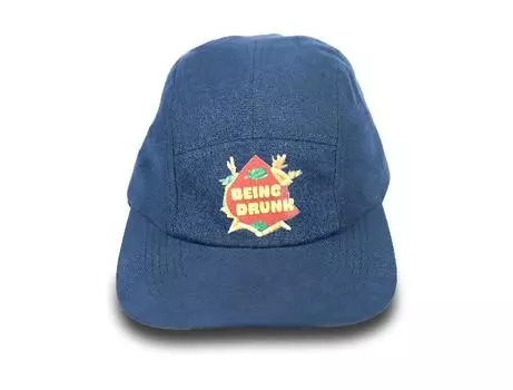 Кепка Navy Chill Five-Panel Chill Vibe 5-Panel: Премиальная хлопковая шляпа темно-синего цвета. Забавная шляпа. Adjustable синий