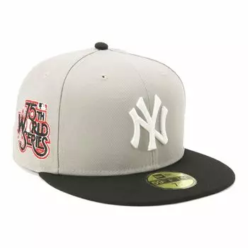 Кепка New Era 59FIFTY 14561983 NER35C4087 MLB New York Yankees NY Серая боковая нашивка ONSPOTZ Изготовленная на заказ кепка Gokyu Fifty 5950 Боковая нашивка Прямая плоская