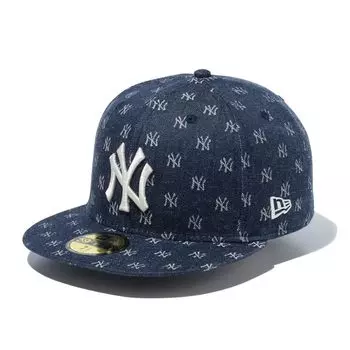 Кепка NEW ERA 59FIFTY MLB Jacquard New York Yankees Navy x Chrome 14109887 (Navy/S/Мужской)