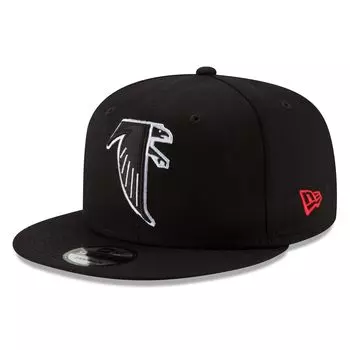 Кепка New Era Atlanta Falcons NFL Черная Командные Цвета Исторический Логотип 9FIFTY Снэпбек Регулируемая Кепка Взрослая Один Размер OSFM