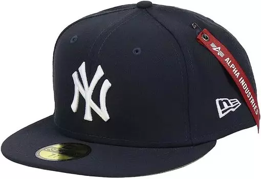 Кепка New Era NEW ERA 59FIFTY New York Yankees MLB BASEBALL CAP Alpha ALPHA Industries Brand Collaboration 7 Men s 1/2 (59,6 см) [Элемент] чёрный